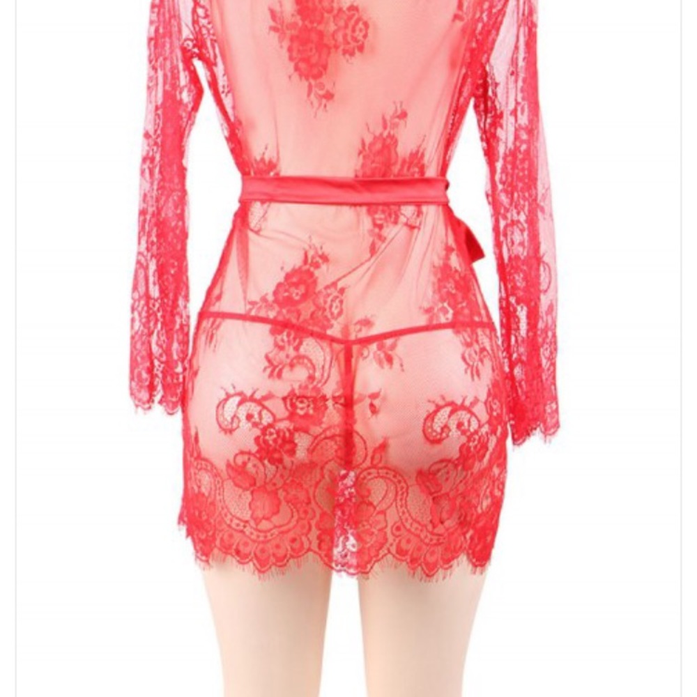 Lace Floral Robe - Picture 7 of 7